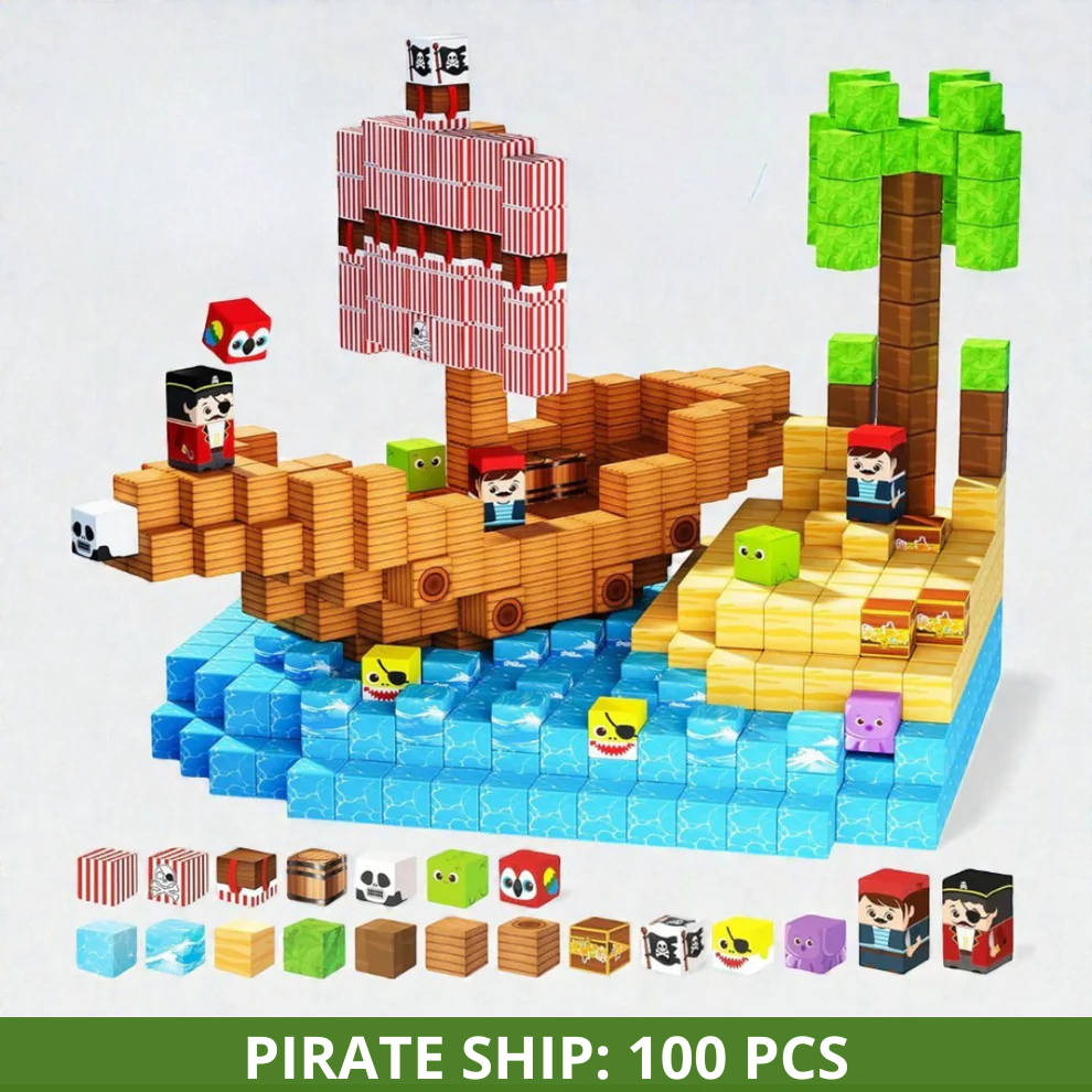 Cubiland™ Set of Magnetic Building Blocks