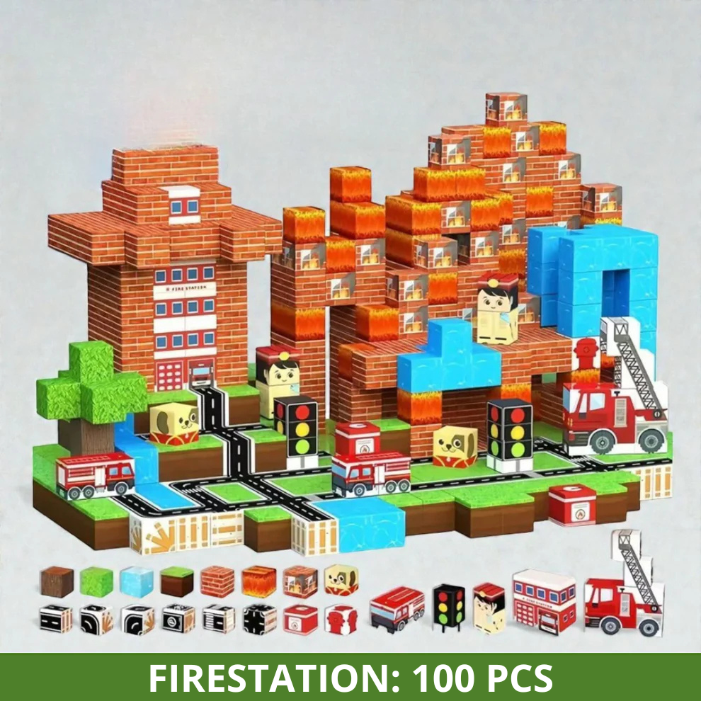 Cubiland™ Set of Magnetic Building Blocks